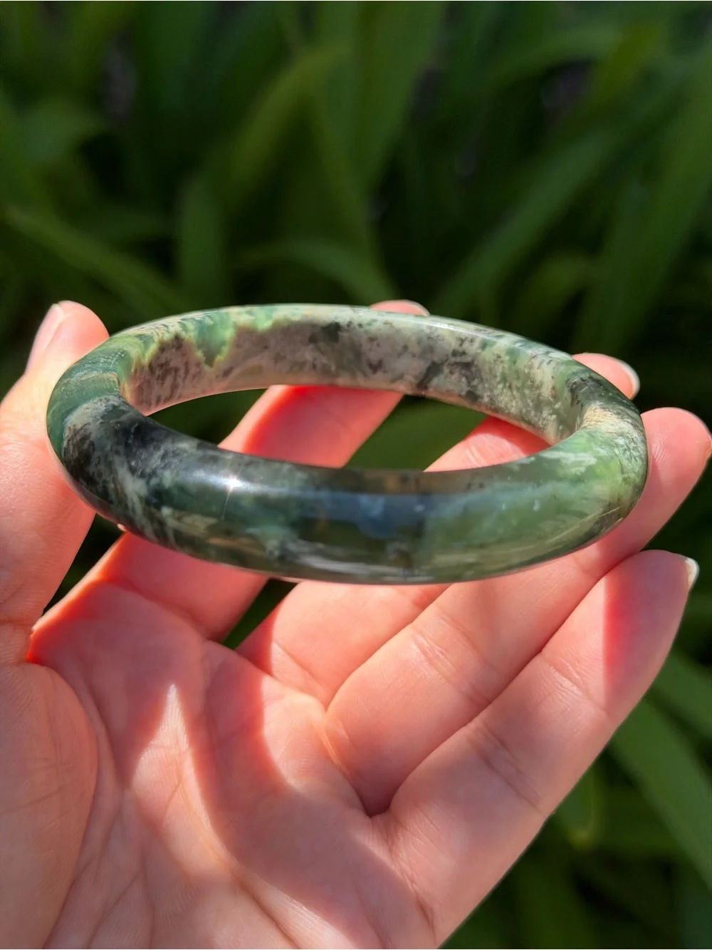 60.5mm inner diameter multicolor xiuyu jade bangle 1662